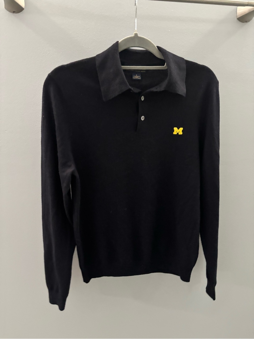 Brooks Brother’s Merino Wool Long-Sleeve University of Michigan Polo